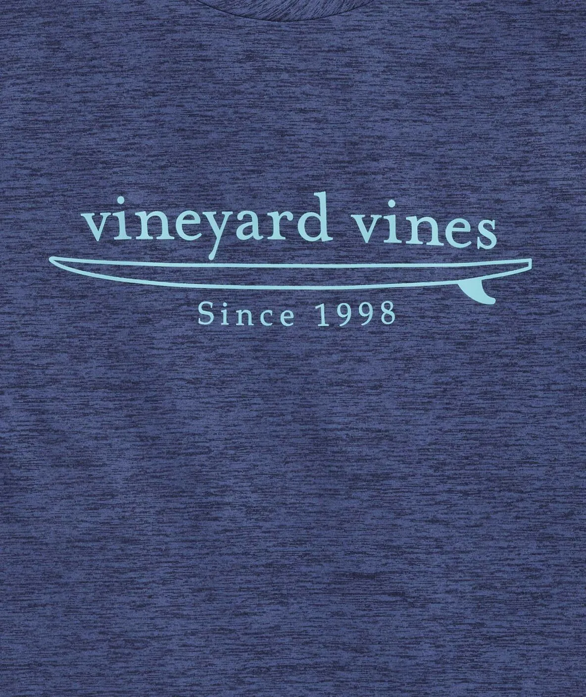 Vineyard Vines Men's Surfboard Logo Short-Sleeve Harbor Performance Tee - Vineyard Navy Heather