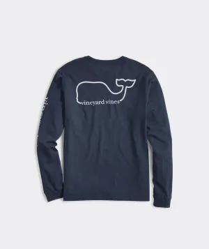 Vineyard Vines Men's Whale Long-Sleeve Pocket Tee - Blue Blazer