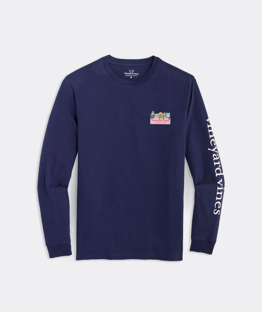 Vineyard Vines Men's Winter Pups Logo Box Long-Sleeve Tee - Nautical Navy
