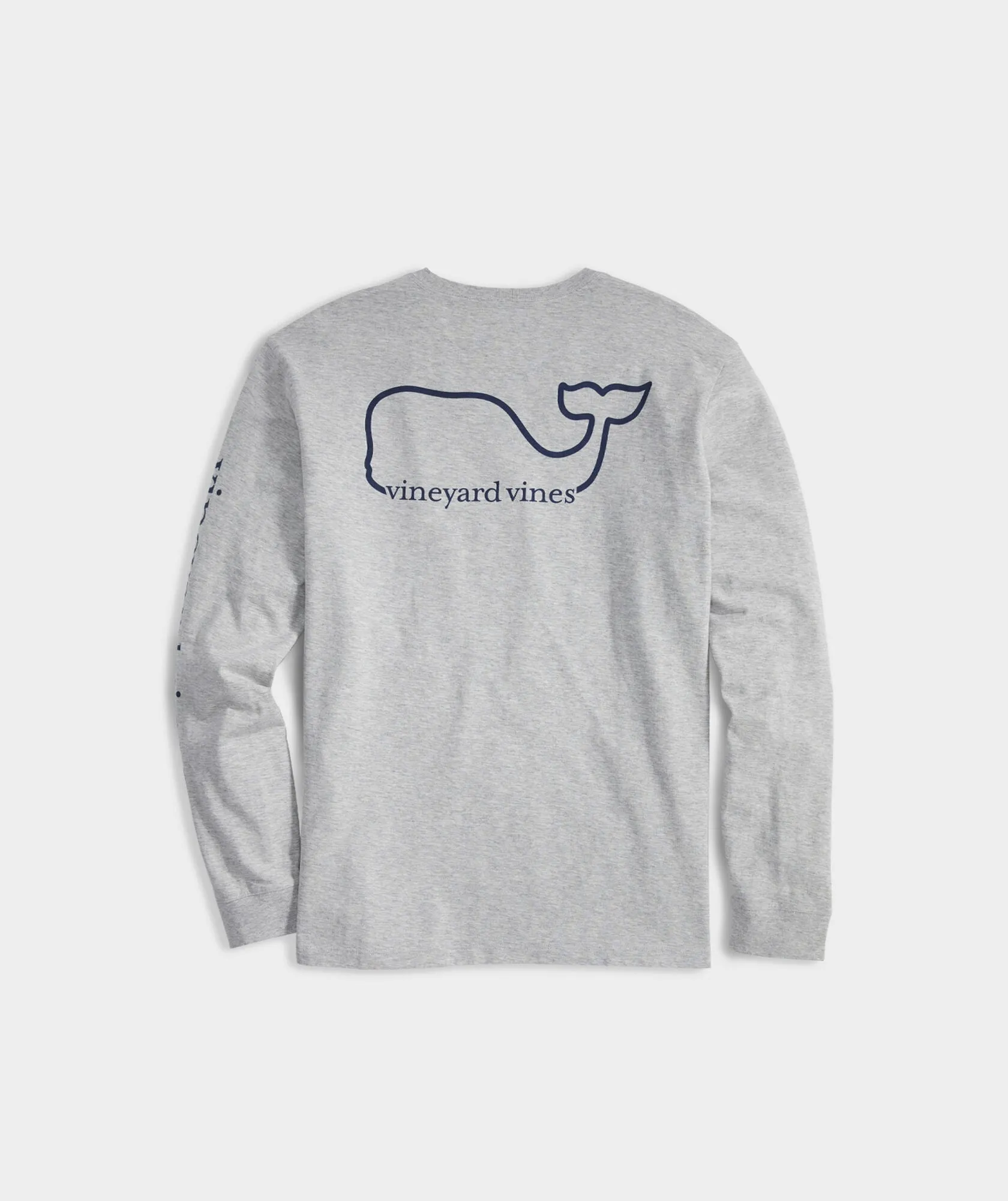 Vineyard Vines Whale Long-Sleeve Pocket Tee - Gray Heather