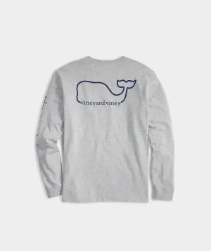 Vineyard Vines Whale Long-Sleeve Pocket Tee - Gray Heather