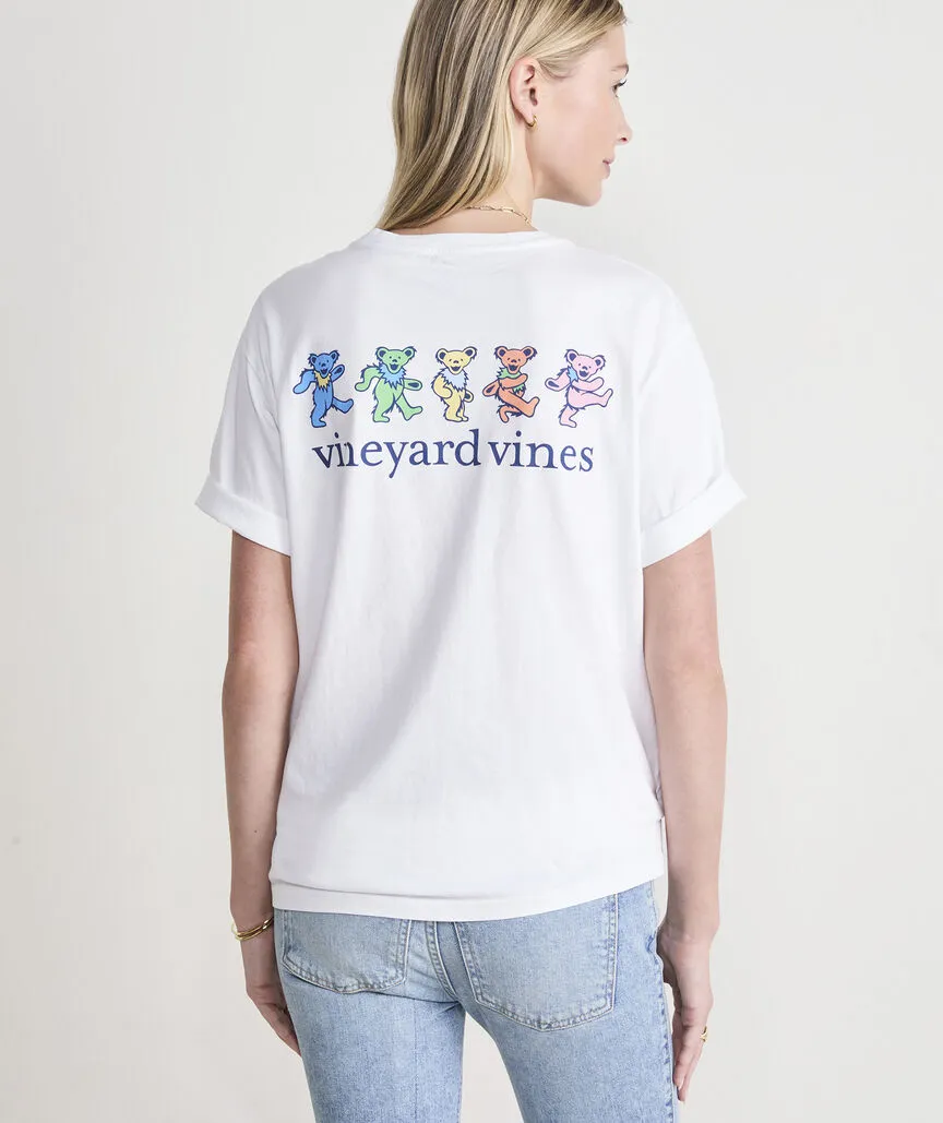 Vineyard Vines x Grateful Dead Dancing Bears Short-Sleeve Pocket Tee - White Cap